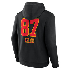 Kansas City Chiefs Travis Kelce Team Wordmark Player Name & Number Pullover Hoodie | NFL Sale