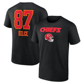 Kansas City Chiefs Travis Kelce Team Wordmark Player Name & Number T-Shirt | NFL Discount