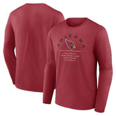 Arizona Cardinals Stat Sheet Long Sleeve T-Shirt | NFL New