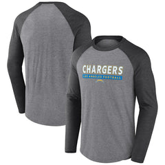 Los Angeles Chargers Tri-Blend Raglan Long Sleeve T-Shirt | NFL Discount