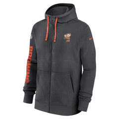 Cleveland Browns 2024 Sideline Club Full-Zip Hoodie | NFL Outlet