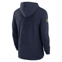 Seattle Seahawks 2024/25 Sideline Performance Long Sleeve Hoodie T-Shirt | NFL New