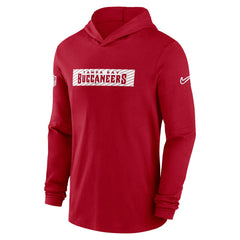 Tampa Bay Buccaneers 2024/25 Sideline Performance Long Sleeve Hoodie T-Shirt | NFL Hot