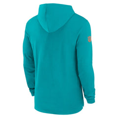Miami Dolphins 2024/25 Sideline Performance Long Sleeve Hoodie T-Shirt | NFL On sale