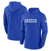 Los Angeles Rams 2024/25 Sideline Performance Long Sleeve Hoodie T-Shirt | NFL Near me
