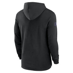 Baltimore Ravens 2024/25 Sideline Performance Long Sleeve Hoodie T-Shirt | NFL Outlet