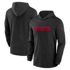 Atlanta Falcons 2024/25 Sideline Performance Long Sleeve Hoodie T-Shirt | NFL New