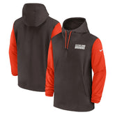 Cleveland Browns 2024/25 Sideline Pre-Game Player 1/2-Zip Hoodie Jacket | NFL Near me