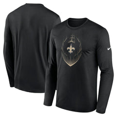 New Orleans Saints Icon Legend Performance Long Sleeve T-Shirt | NFL Online