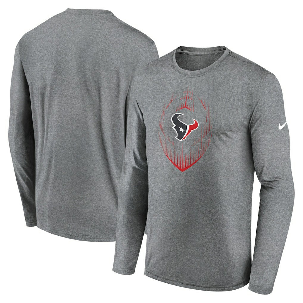 Houston Texans Icon Legend Performance Long Sleeve T-Shirt | NFL New