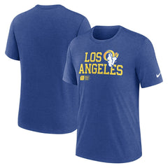 Los Angeles Rams Overlap Lockup Tri-Blend T-Shirt | NFL Outlet