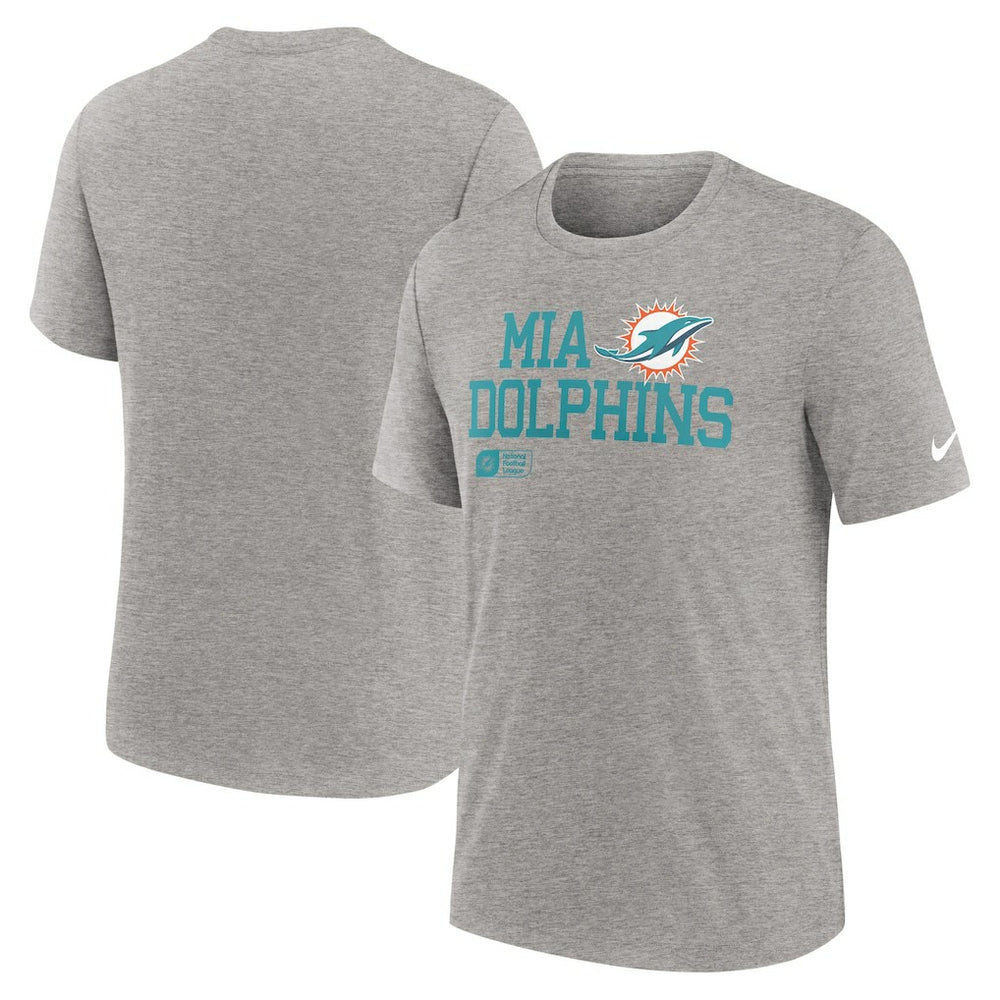 Miami Dolphins Overlap Lockup Tri-Blend T-Shirt | NFL Sale