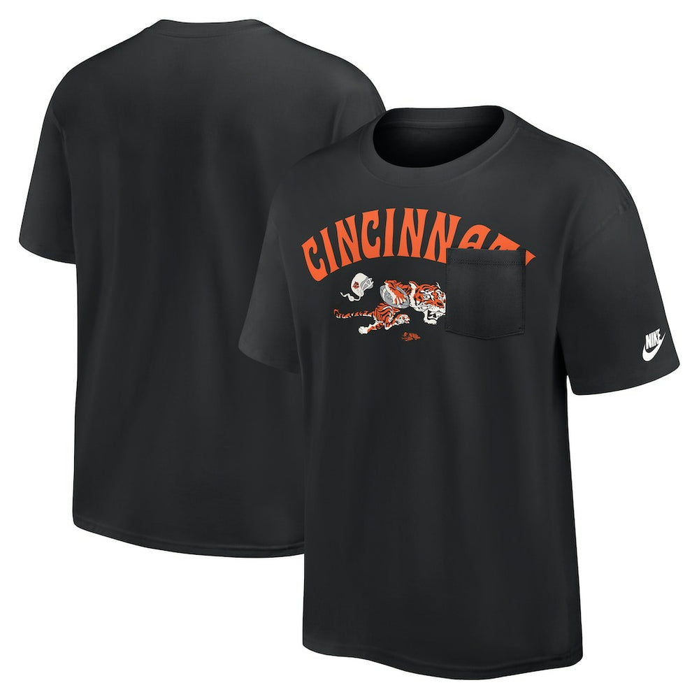 Cincinnati Bengals Rewind Heavy Max90 Pocket T-Shirt | NFL New