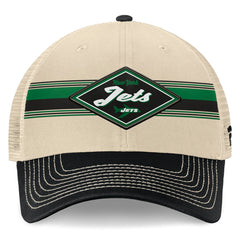 New York Jets Diamond Stripe Trucker Adjustable Hat | NFL New