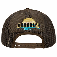 Cream/Brown Brooklyn Nets Pro Standard Glint Sunset Snapback Hat | NBA