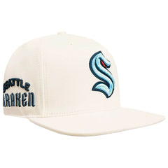 Seattle Kraken Pro Standard Retro Classic Logo Snapback Hat - NHL Hats