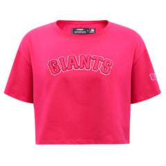 San Francisco Giants Pro Standard Women's Triple Pink Boxy Cropped T-Shirt - MLB T-shirts