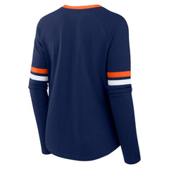 Houston Astros Fanatics Women's Won & Done Raglan Lace-Up Long Sleeve T-Shirt - MLB T-shirts