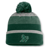 Athletics Fanatics Fundamental Gradient Cuffed Knit Hat with Pom - MLB Hats
