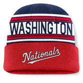 Washington Nationals Fanatics Fundamental Team Stripe Cuffed Knit Hat - MLB Hats