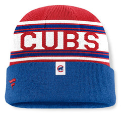 Chicago Cubs Fanatics Fundamental Team Stripe Cuffed Knit Hat - MLB Hats