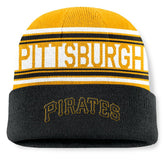 Pittsburgh Pirates Fanatics Fundamental Team Stripe Cuffed Knit Hat - MLB Hats