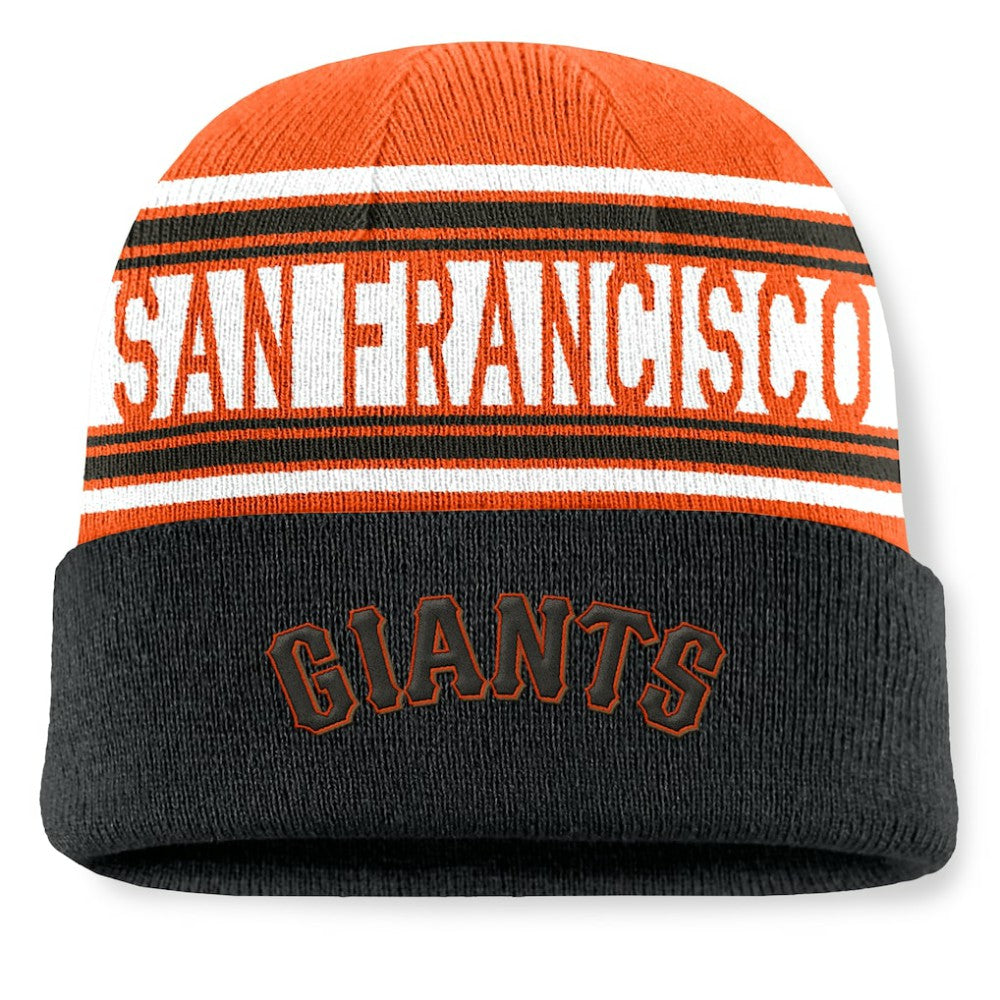 San Francisco Giants Fanatics Fundamental Team Stripe Cuffed Knit Hat - MLB Hats
