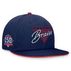 Atlanta Braves Fanatics Fundamental Tri-Script Fitted Hat - MLB Hats