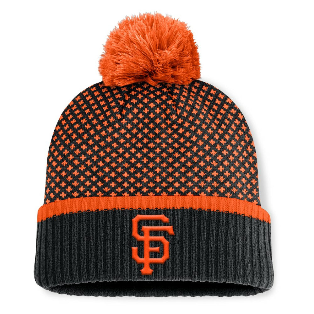 San Francisco Giants Fanatics Women's Fundamental Jacquard Cuffed Knit Hat with Pom - MLB Hats