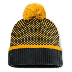 Pittsburgh Pirates Fanatics Women's Fundamental Jacquard Cuffed Knit Hat with Pom - MLB Hats