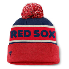 Boston Red Sox Fanatics Heritage Cuffed Knit Hat with Pom - MLB Hats