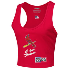 St. Louis Cardinals Pro Standard Women's Fast Lane Fitted Tri-Blend Cropped Tank Top - MLB Tanks