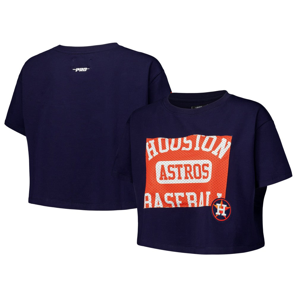 Houston Astros Pro Standard Women's Made To Play Boxy Cropped T-Shirt - MLB T-shirts