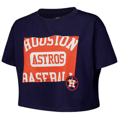 Houston Astros Pro Standard Women's Made To Play Boxy Cropped T-Shirt - MLB T-shirts
