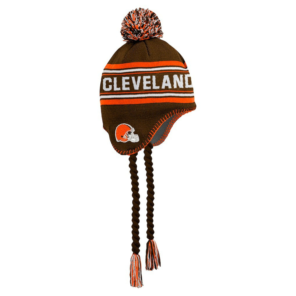 Cleveland Browns Youth Jacquard Tassel Knit Hat with Pom | NFL Near me