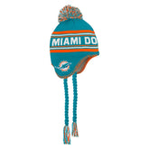 Miami Dolphins Preschool Jacquard Tassel Knit Hat with Pom | NFL US