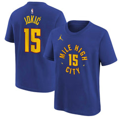 Blue Nikola Jokic Denver Nuggets Jordan Brand Youth Statement Edition Name & Number T-Shirt sale | NBA