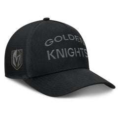 Vegas Golden Knights Fanatics Authentic Pro Road Stack Text A-Frame Adjustable Hat - NHL Hats