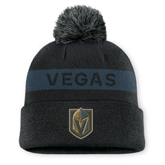 Vegas Golden Knights Fanatics Women's Authentic Pro Rink Cuffed Knit Hat with Pom - NHL Hats