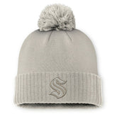 Seattle Kraken Fanatics Women's Authentic Pro Road Cuffed Knit Hat with Pom - NHL Hats