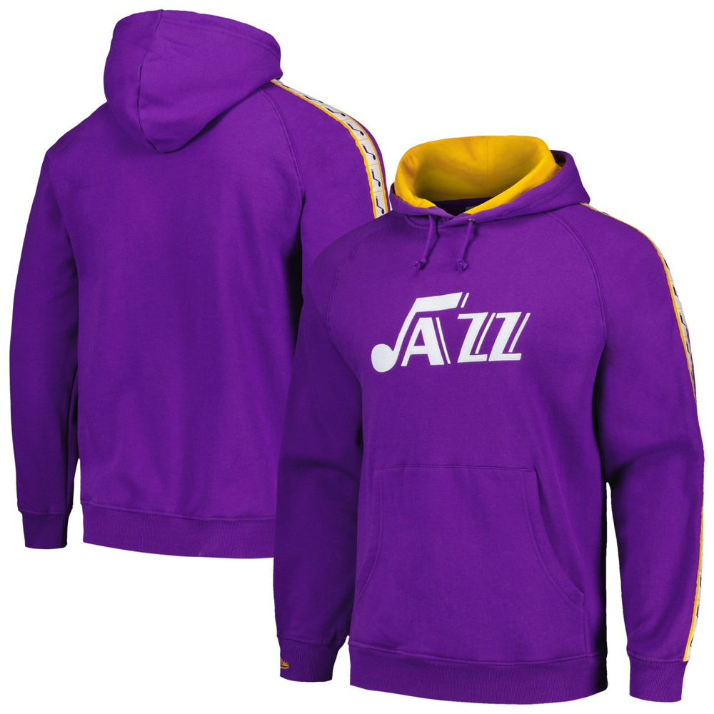 Purple Utah Jazz Hardwood Classics Nights Raglan Pullover Hoodie | NBA