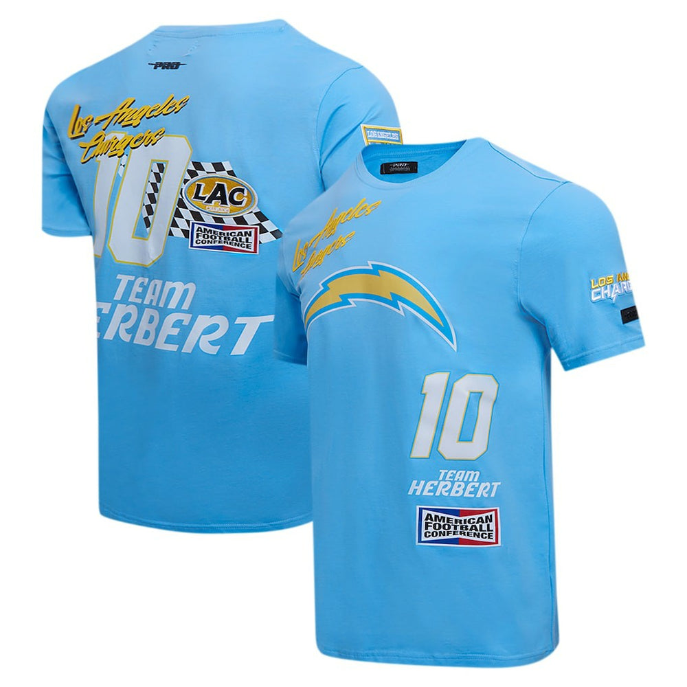 Los Angeles Chargers Justin Herbert Pro Standard Fast Lane Name & Number Player T-Shirt | NFL US