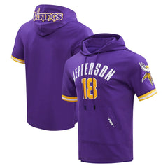 Minnesota Vikings Justin Jefferson Pro Standard Player Name & Number Hoodie T-Shirt | NFL New