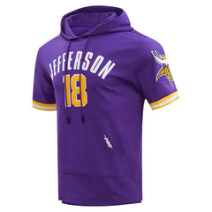 Minnesota Vikings Justin Jefferson Pro Standard Player Name & Number Hoodie T-Shirt | NFL New
