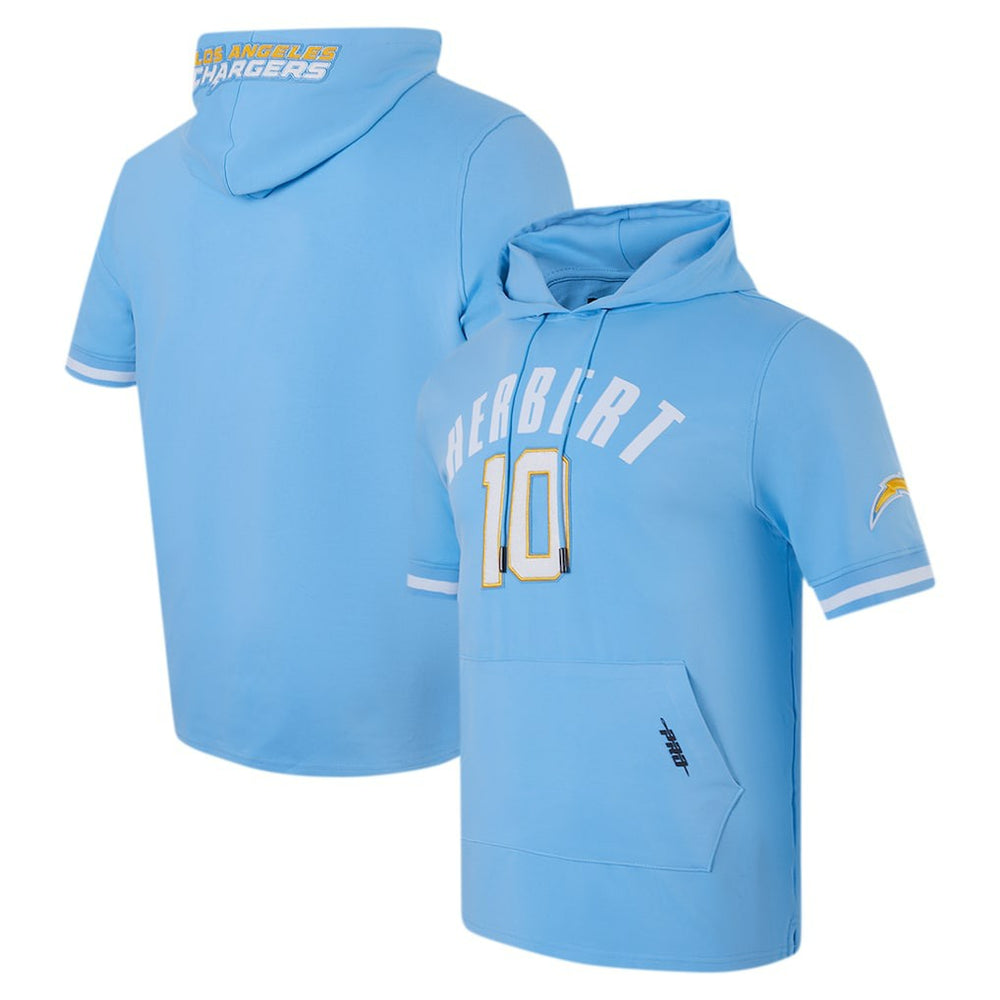 Los Angeles Chargers Justin Herbert Pro Standard Player Name & Number Hoodie T-Shirt | NFL Discount