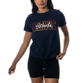 Atlanta Braves The Wild Collective Women's Twist Front T-Shirt - MLB T-shirts