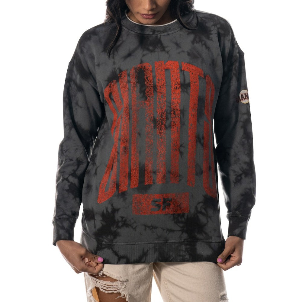 San Francisco Giants The Wild Collective Women's Overdyed Pullover Sweatshirt - MLB Pullover