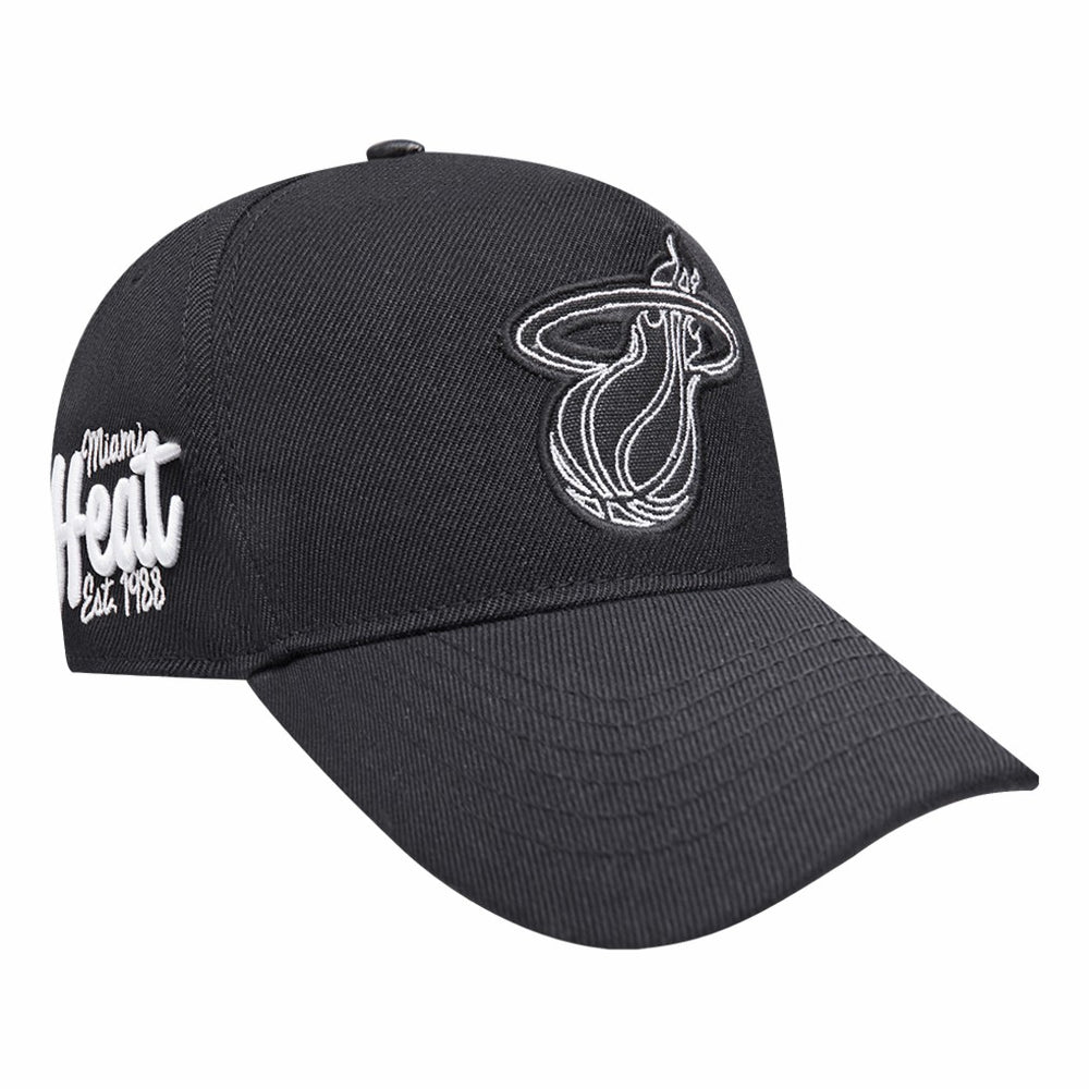 Black Miami Heat Pro Standard Paint the City Pinch Front Snapback Hat | NBA