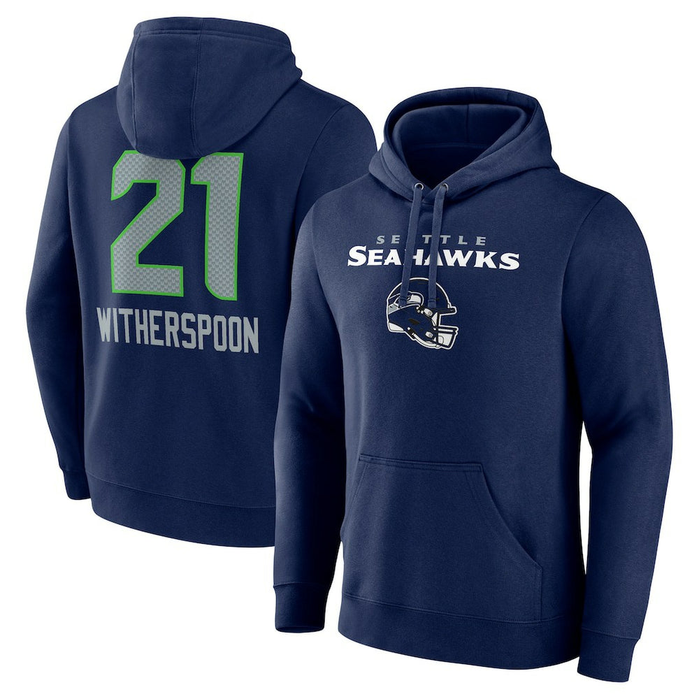 Seattle Seahawks Devon Witherspoon Team Wordmark Player Name & Number Pullover Hoodie | NFL New