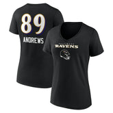 Baltimore Ravens Mark Andrews Women's Team Wordmark Player Name & Number V-Neck T-Shirt | NFL Online